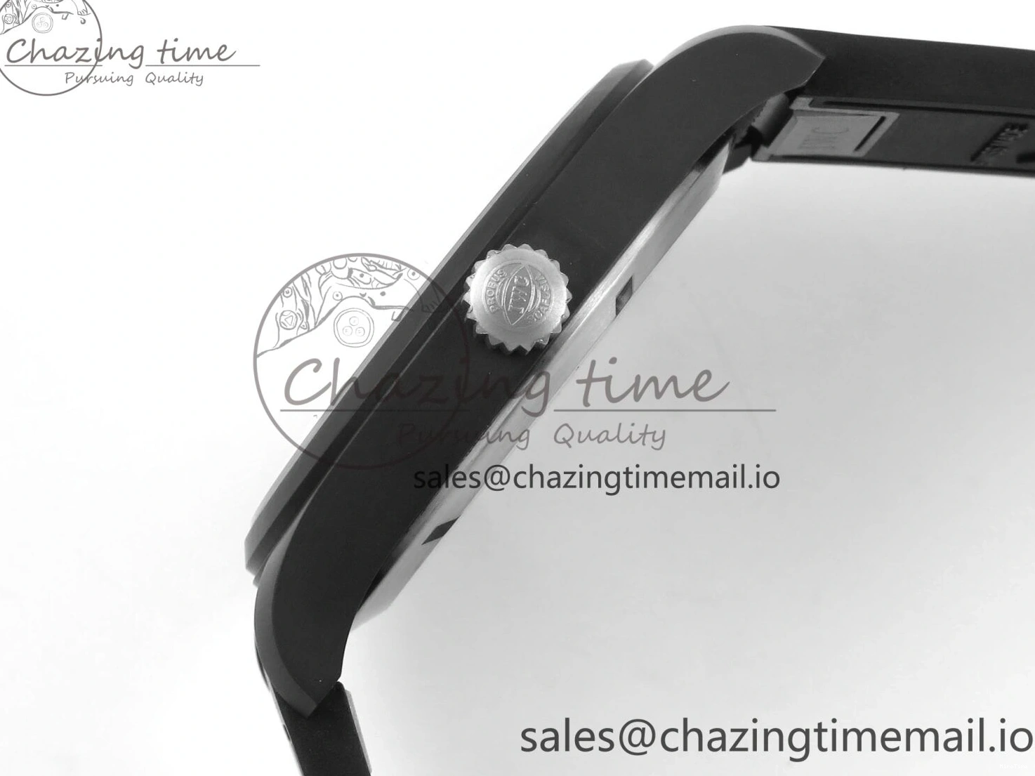 MIROTIME 0219 Pilot Top Gun IW326901 M+F 1:1 Best Edition Black Dial on Black Rubber Strap A SportInspired 6999